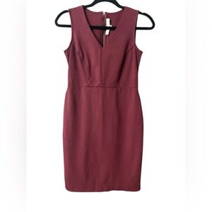 Loft burgundy work dress
